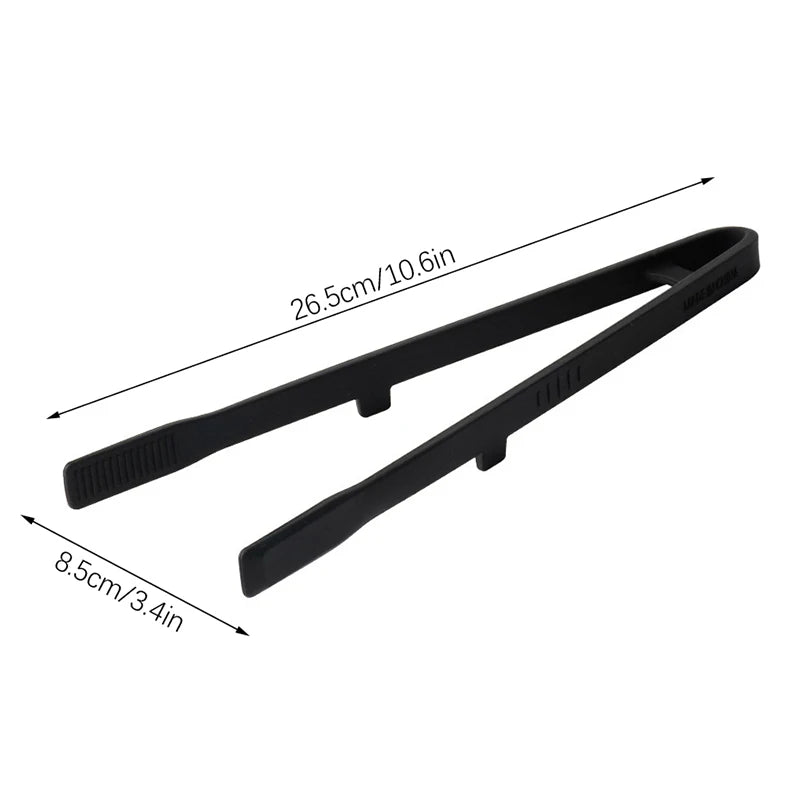 Silicone Grill Tongs Non-Stick Food Bread Clip Heat Resistant BBQ Salad Cooking Serving Clamp Steak Pasta Clip For Kitchen