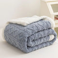 RAKKSAB Version Silk Fleece Lamb Fleece Bedroom Living Room Study Thickened Silk Fleece LambFleece Doublesided Blanket Available
