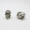2pcs/set Skull Helmet Big Hole Beads Hair Braid Dreadlock Beard Beads Pendant DIY Necklace For Women Jewelry Accessories