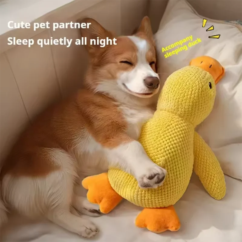 Cute dog Toy Duck-shaped Bite Resistant Grinding Teeth Cleaning Large Dog Interactive Entertainment Puppy Boredom Plush Toy