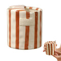 Vintage Striped Ceramic Mug Creative Double Spout Sharing Couple Cup For Coffee & Tea, Office Breakfast Cup