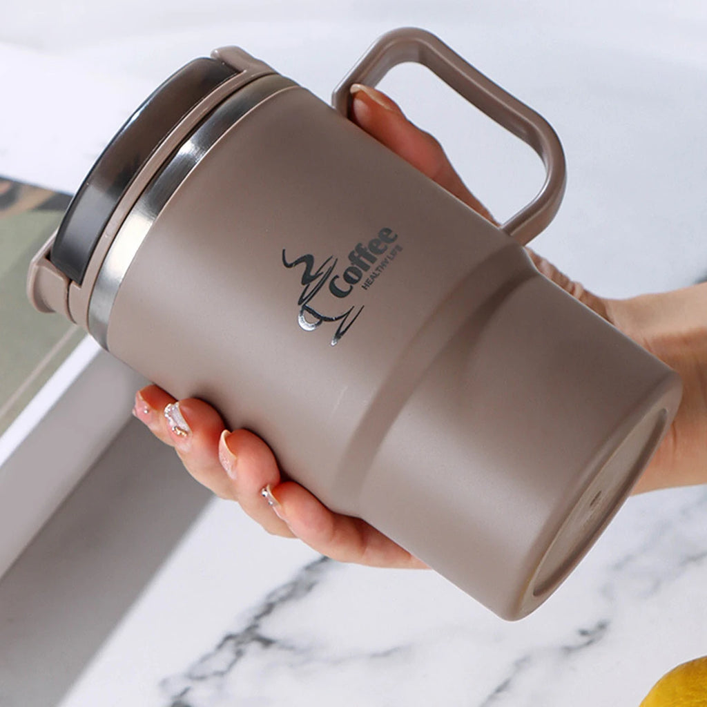 450/500ml Double Wall Insulated Mug 304 Stainless Steel Coffee Cup With Strainer&Spoon Student Portable Drinking Cup Drinkware