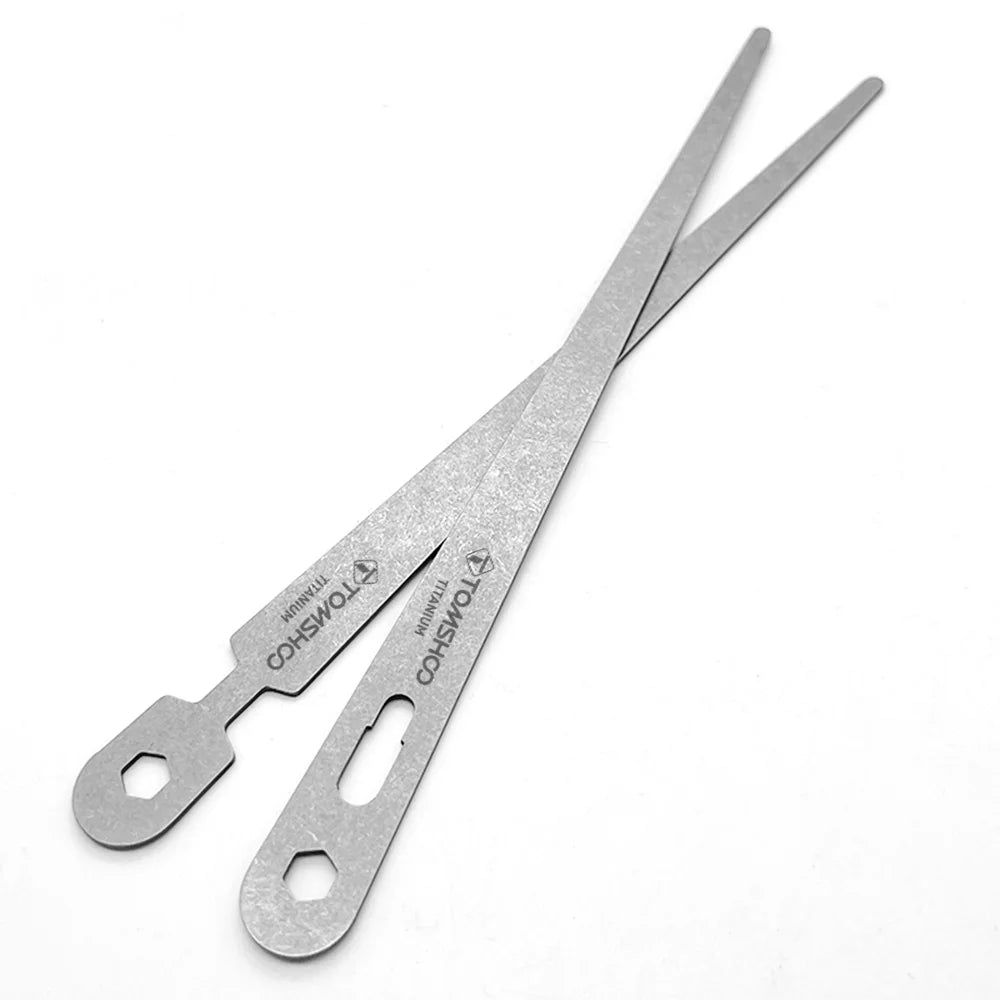 Versatile Barbecue Food Tongs for Cooking Camping Ti Metal Bread Tongs Removable Portable Healthy and Environmentally Chopsticks