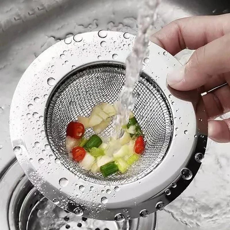 Kitchen Water Sink Drain Strainer Stainless Steel Bathroom Floor Drain Cover Shower Hair Catcher Filter Kitchen Sink Accessories