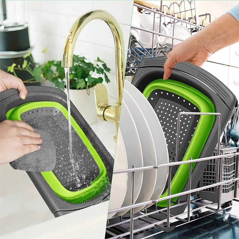 Handles Colander Strainer Over The Sink Vegetable Fruit Colanders Strainers Collapsible Colander With Extendable