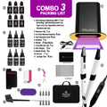 COMBO UV V Light Hair Extension Set Wikytina Tools Kit, UV Glue Long-Lasting Remover Machine - Salon Styling Tools invisibility