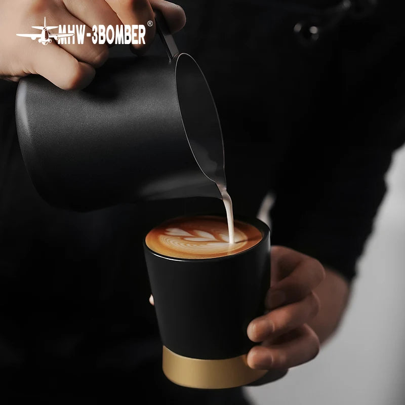 MHW-3BOMBER Cera Coffee Cup 240ml Morandi Color Ceramic Coffee Mugs Ceramic Metallic Color Clash Water Cup Drinking Kitchen Tool
