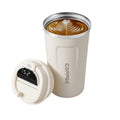 New Intelligent Temperature Measurement Stainless Steel Coffee Cup Thermos Cup Solid Color Gradual Change Optional Portable
