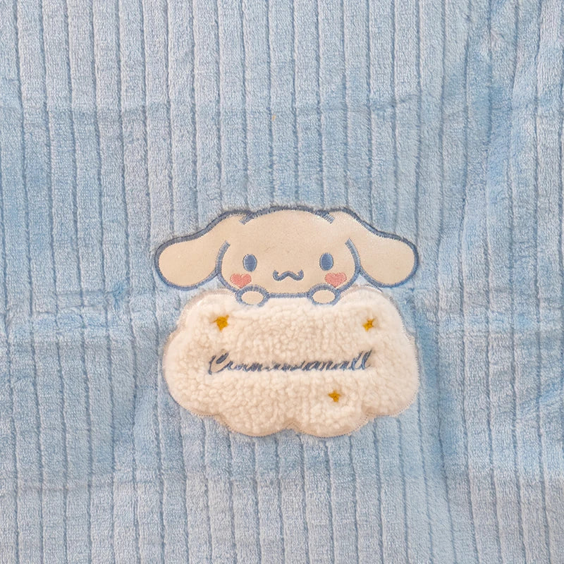 Cute Kuromi My Melody Blanket Travel Nap Flannel Blanket Cinnamoroll Hello Kitty Warm Leg Blanket Bedroom Office Girl Child