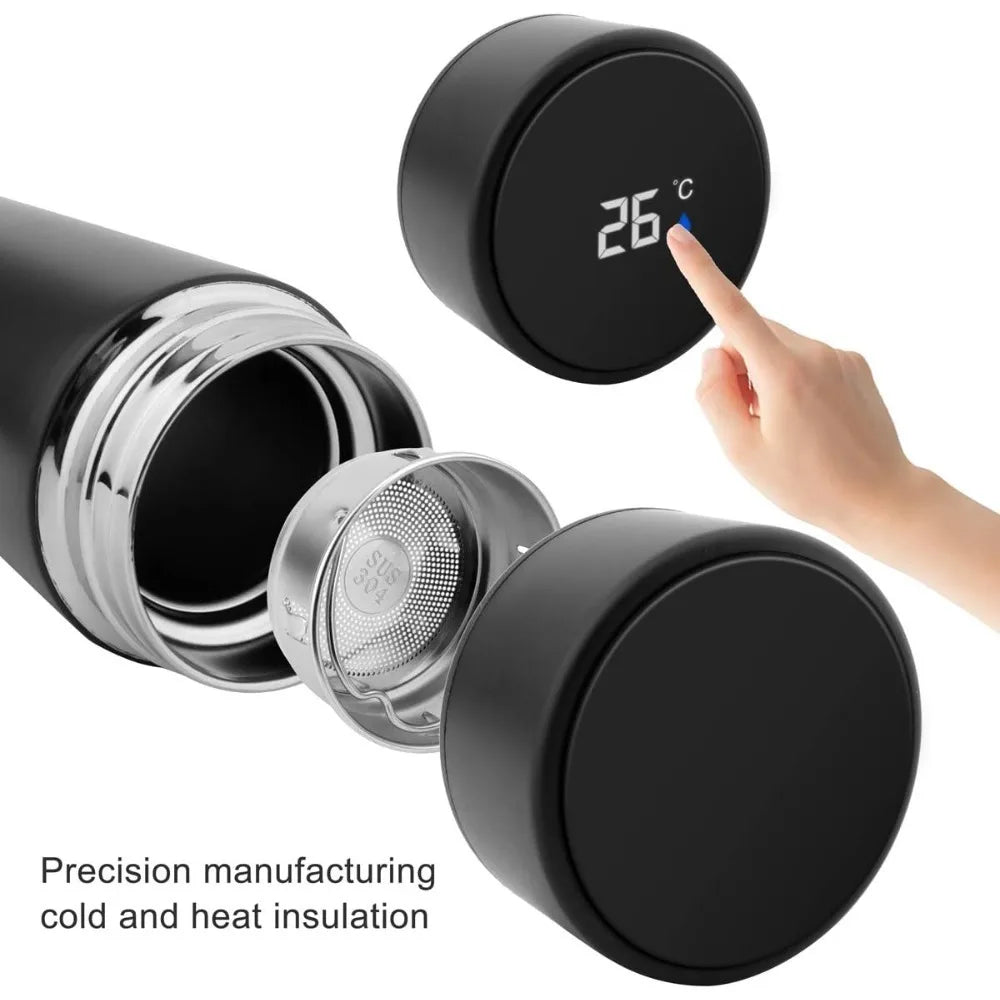 500mlStainless Steel Thermos Cup Leak proof Double layer Insulation LCD Temperature DisplayIntelligentTemperatureDisplayReusable