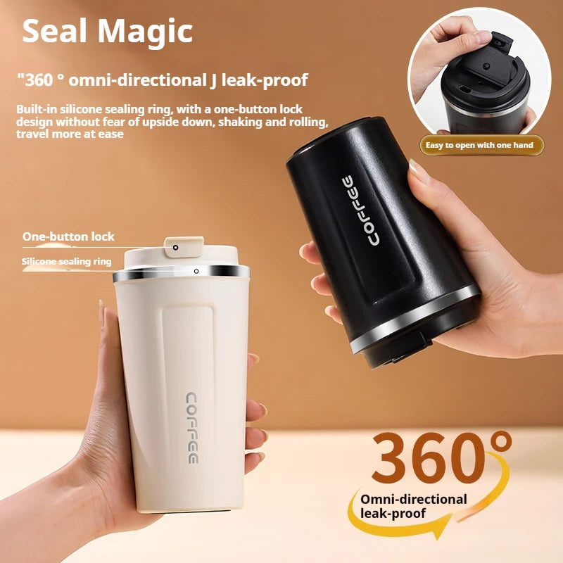 380/510ML Car Coffee Cup Thermos Water Bottle Keeps Cold and Heat Thermal Mug Stainless Steel Thermo Bottle Sports Water Bottles