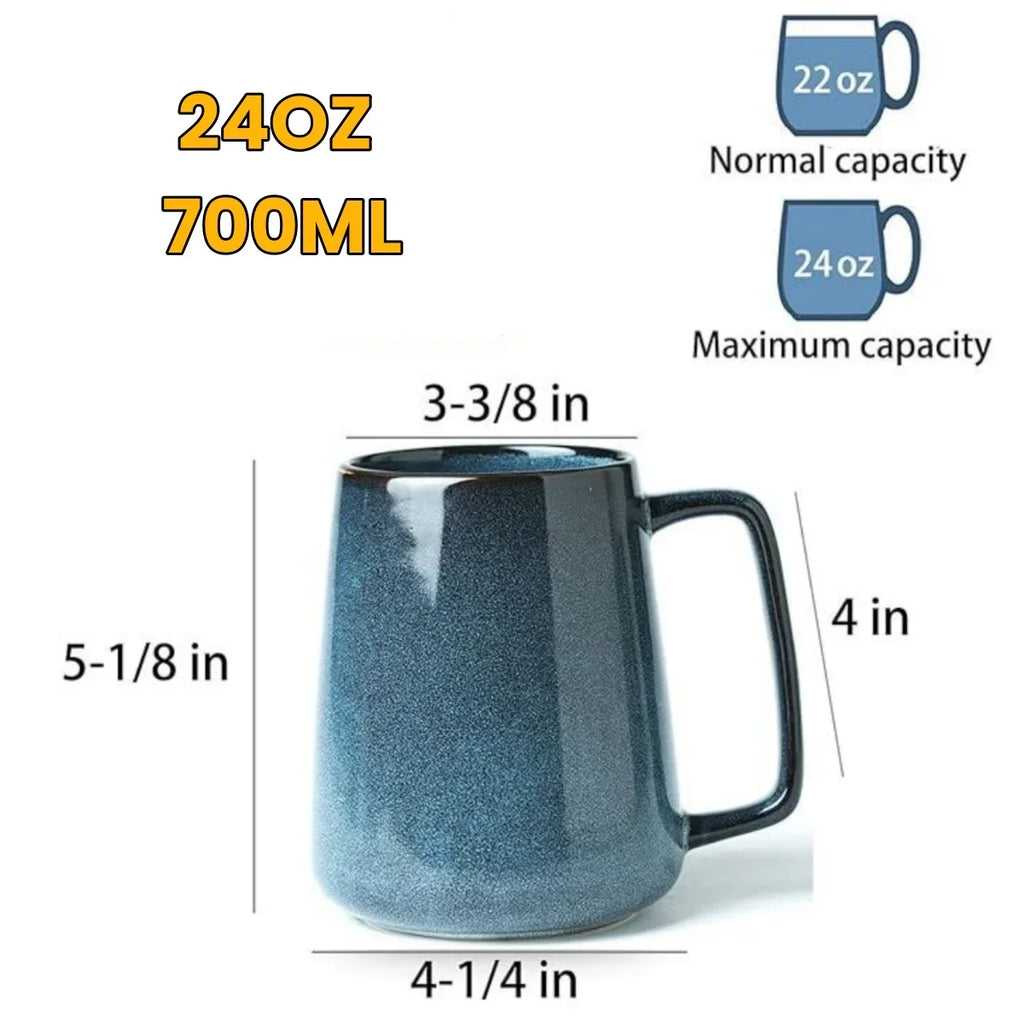24OZ/700ml Large Ceramic Coffee Mugs with Handle, Extra Big Jumbo Tea Water Cup For Office and Home, Gift and Present