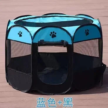 Portable Foldable Pet Tent Kennel Octagonal Fence Puppy Shelter Easy To Use Outdoor Easy Operation Large Dog Cages Cat Fences