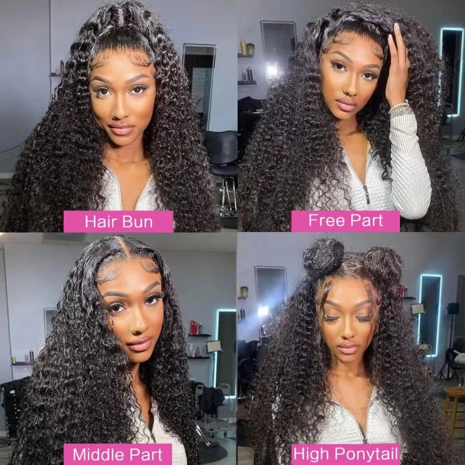 250% Density 13x4 13x6 Hd Lace Frontal Wigs Brazilian 38 Inch Deep Wave 100% Human Hair 5x5 Lace Front Wig For Women Pre plucked