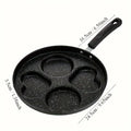 1pc Stainless Steel Non-Stick Skillet, Multi-Section Breakfast Pan with Burger & Egg Mold, Handle, Compatible with Gas Stove