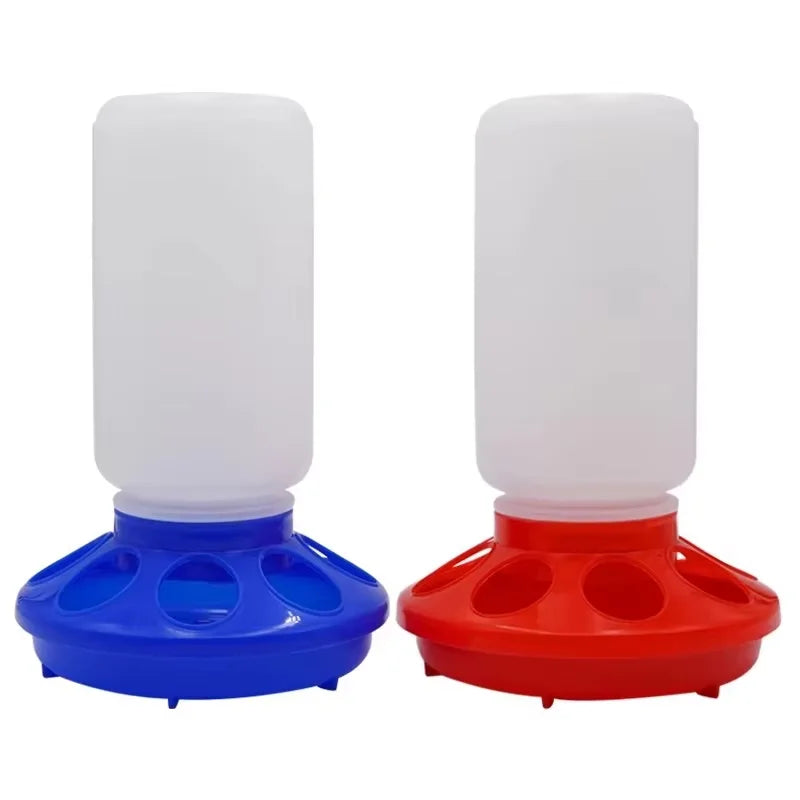 Poultry New Thickened Feeder and Drinker Water Food Dispenser Automatic Chicken Birds Chick Waterer Feeding Bucket Container 1L