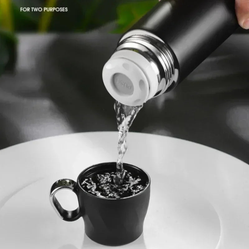 JUSTINLAU 500ML Thermos Cup 304 Stainless Steel Vacuum Thermal Water Bottle Portable Household Office Travel Business Tea Cups