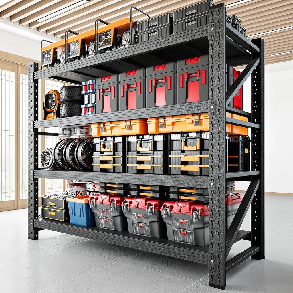 3000LBS Storage Shelves, 48" W Garage Shelving Heavy Duty Metal Adjustable Garage Shelves, Shelving Units, Customized