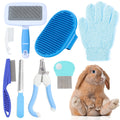 8-piece small animal pink beauty set rabbit beauty set with pet nail clippers and file flea comb