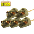 1/5pcs Interactive Mouse Plush Cat Chew Toy Squeaky Imitation Mice Bite-resistant Kitten Toy Interactive Plush Cat Toy Supplies