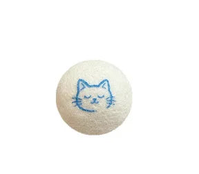 Wool Cat Ball Toys, Quiet Play Felt Cat Ball Toys Kitty Kicker Exercise Toy, Fun Interactive Kitty Kitten Toy for Kitten
