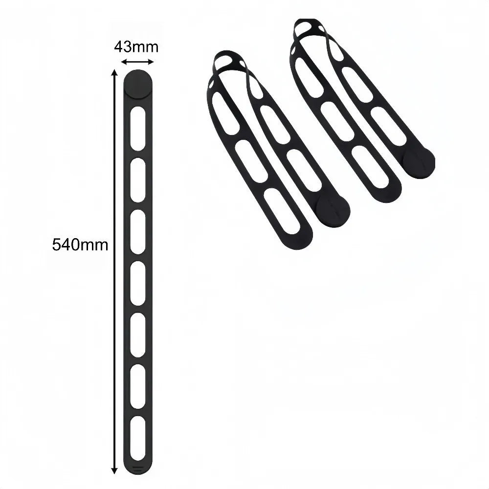 3/4pcs Silicone Slow Cooker Latch Strap Secure Hold Elastic Bundling Strap Multi-Use Adjustable Self-Lock Pot Lid Tie