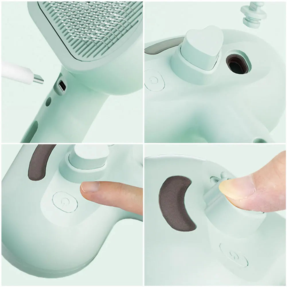3 in 1 Cat Steam Brush Pet Spray Hair Removal Comb Cat Hair Brush Cat Brush for Shedding & Grooming for Cats Dogs Small Animals