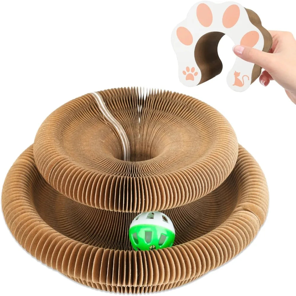 Transformable Kitty Kurlz Cat Toy Wear-Resistant No Crumbs Cat Scratching Board Resistant To Scratching Cat Scratcher
