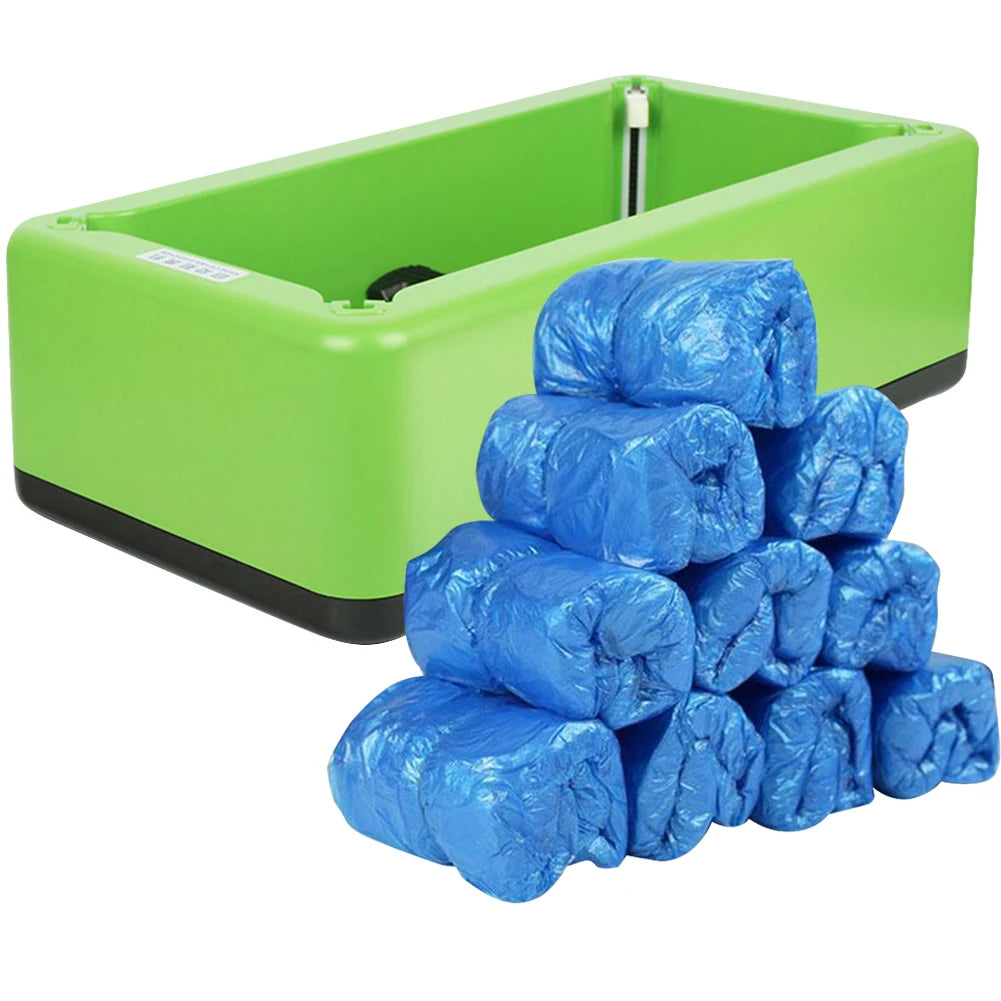 Smart Shoe Cover Machine With100Pcs Disposable Shoe Covers Portable Smart Overshoes Dispenser T Buckle for Indoor Rainy Floor