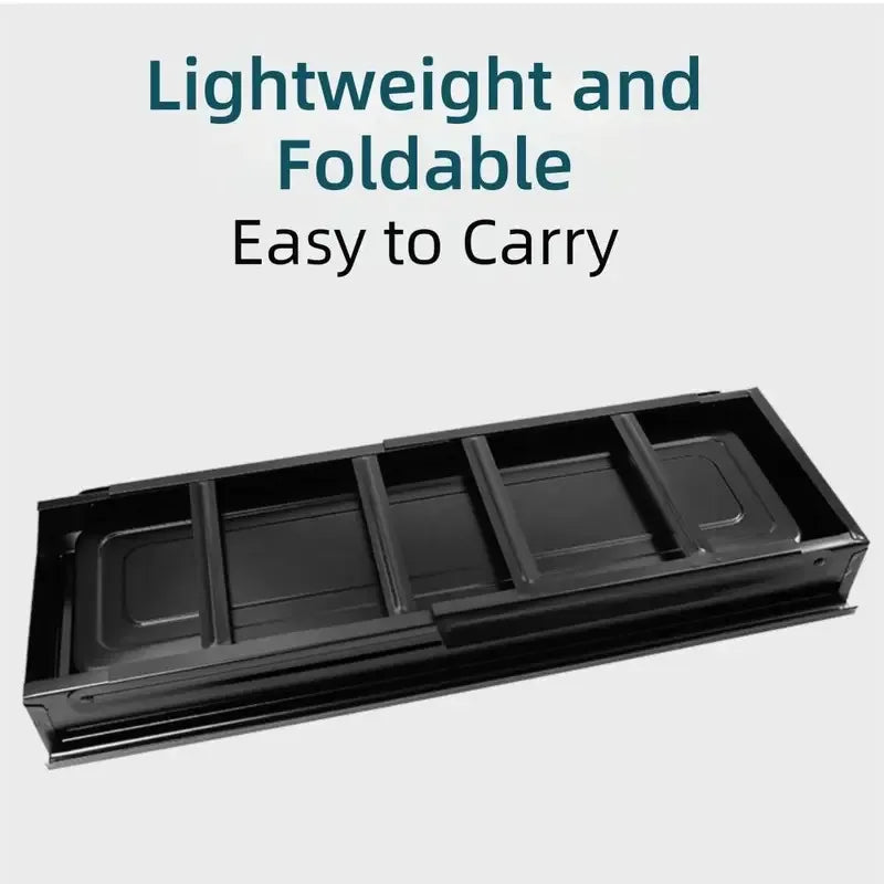 Folding Stainless Steel BBQ Charcoal Grill With 2 Side Trays Portable Camping Hiking Barbecue Accessory