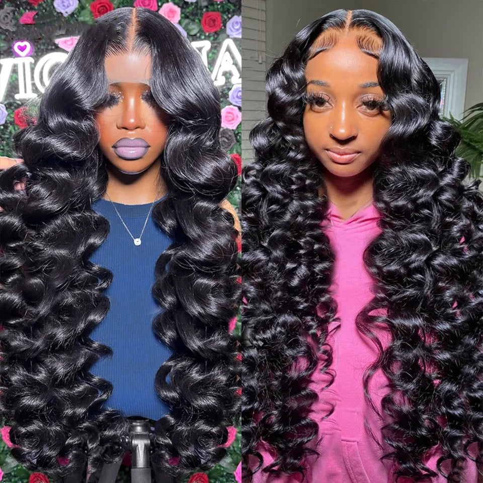 18A Top Quality Loose Deep Wave Human Hair Bundles With Lace Closure Frontal HD Transparent Lace Double Weft Wholesale Plucked