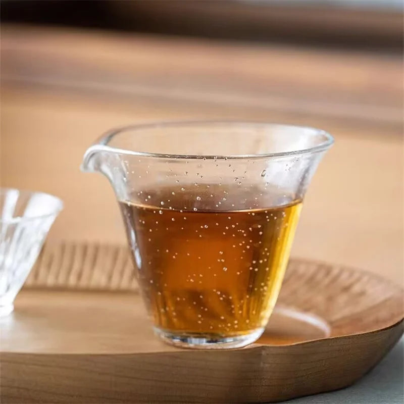 150ml Air Bubble Glass Fair Cup Tea Pitcher Chahai Justice Cup Tea Ceremony Tea Cup Kung Fu Tea Set Accessories