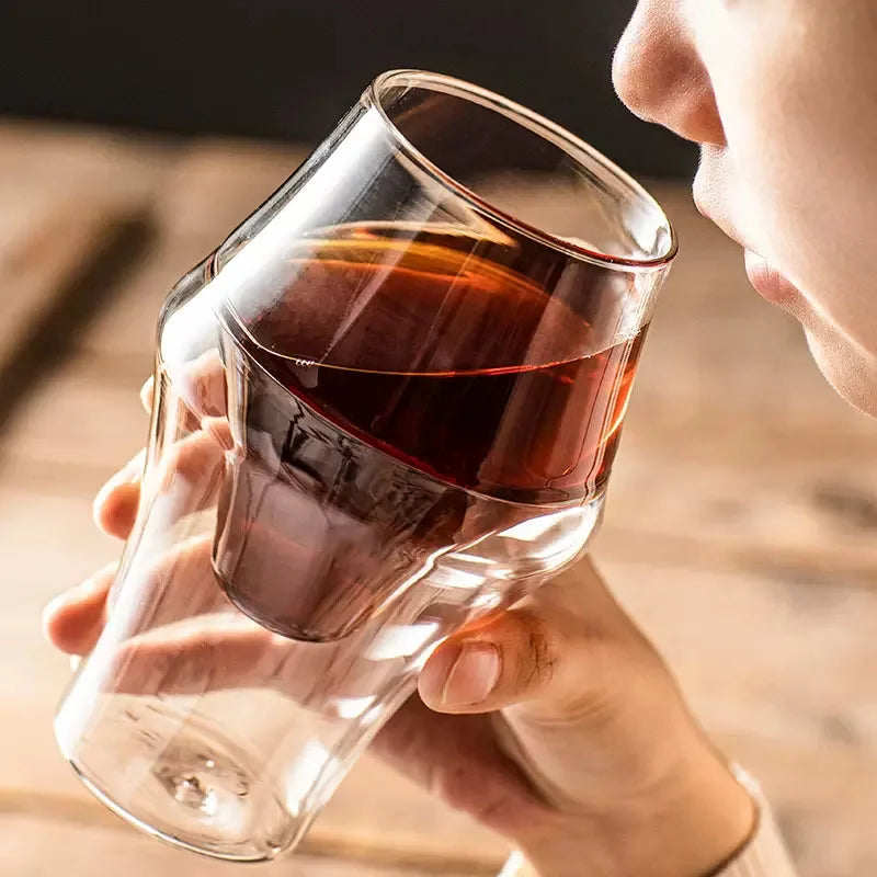 New Creative Double-layer Glass Cup Espresso Coffee Cup Anti-scalding Milk Party Brandy Wine Teacup Mug 120/250/335ml