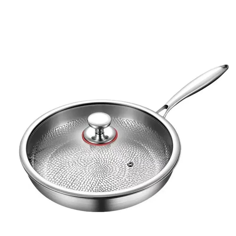 German flat bottomed pan titanium non stick hammer pattern steak pot zero coating kitchen household titanium pot