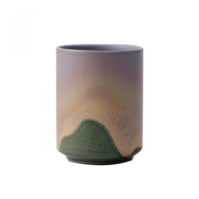Japanese CeramicTeaCup - Handmade RoughPotteryMaster Cup for GongfuBrewing Coffee & Water Traditional Kiln-Fired Tea Tasting Set