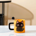 Cute Cat Ceramic Mug Gift Box Household Water Cup Large Capacity Coffee Cup with Spoon