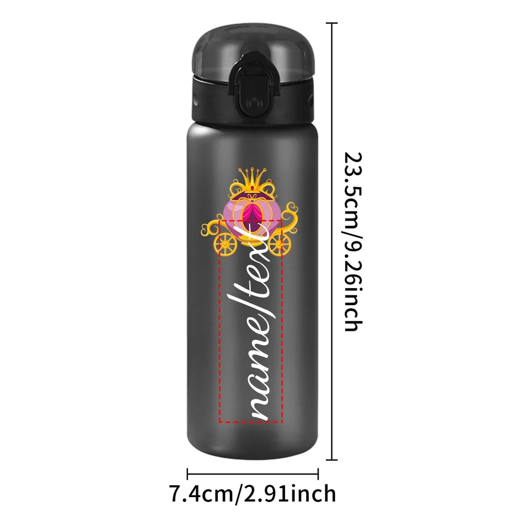 1pc Customized Cartoon Sports Water Bottle, 26oz Outdoor Travel Leakproof Plastic Water Bottle with Rope Back-to-School Gifts
