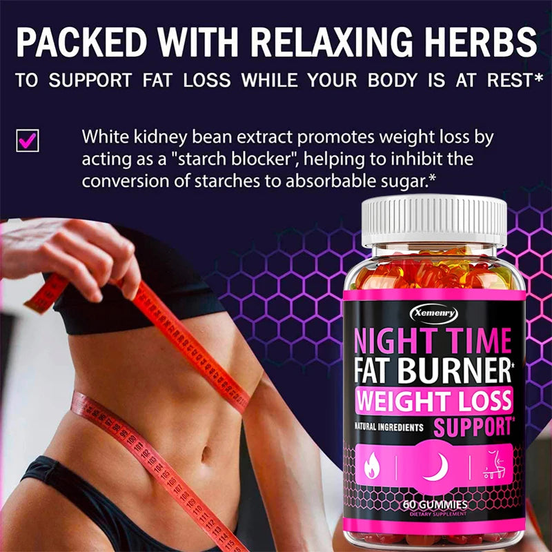 Metabolism Support Gummies - Weight Management,Fat Burning, Metabolism Boosting,Supports A Healthy Nervous System - 60 Gummies