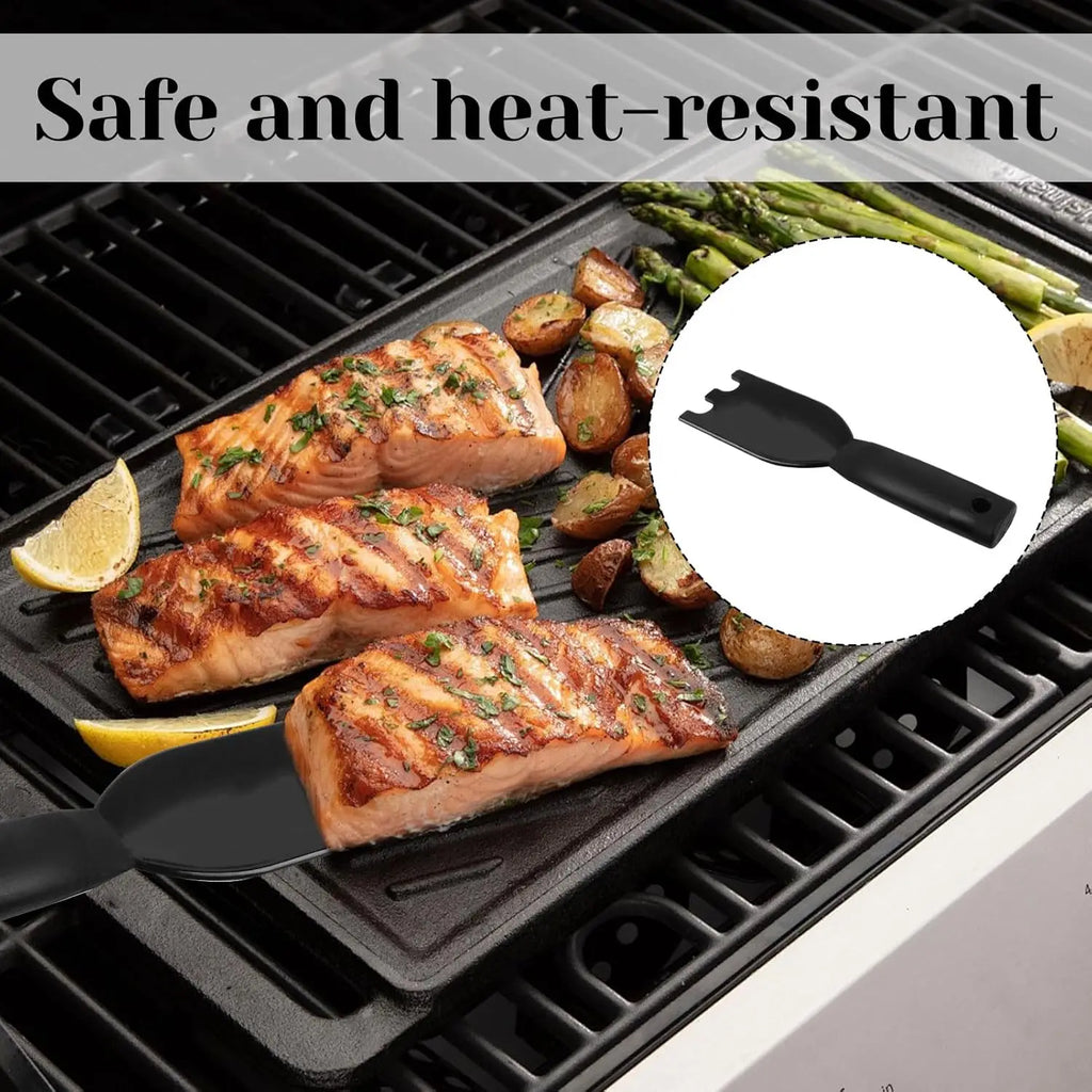 Grill Scraper Spatula for George Foreman And Other Indoor Grills Non-Stick Cleaner Brush Nylon Indoor Grill Tool with Grooves