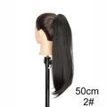 Synthetic 40cm/50cm Claw Clip Micro Curly in Ponytail Extension Long Straight Curly Black Brown Ponytail Hairpiece for Women