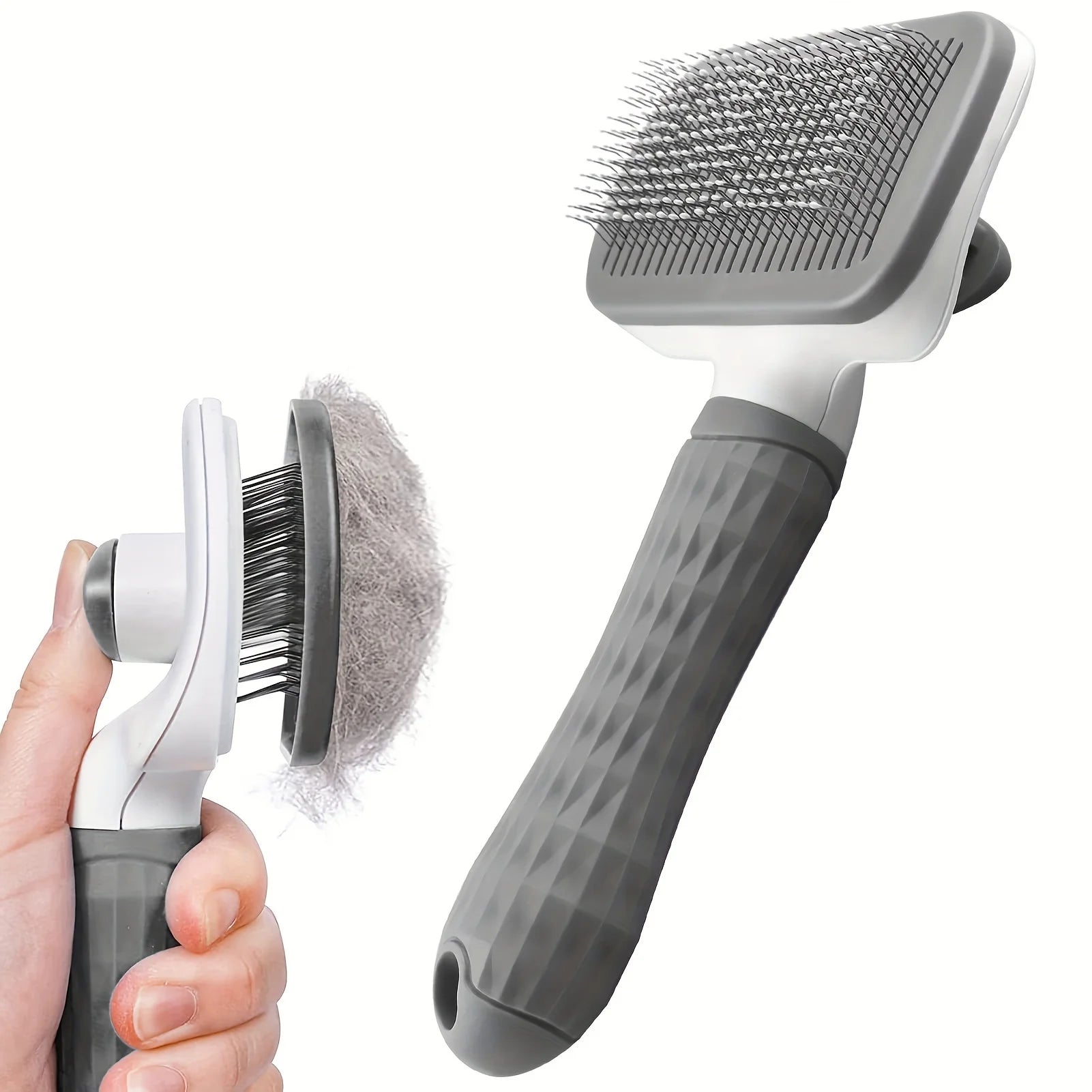 1pc Gentle Dog & Cat Grooming Brush - 1-Touch Detangling/3-Minute Deshedding, Ergonomic Handle, , Easy Clean，Pet Products