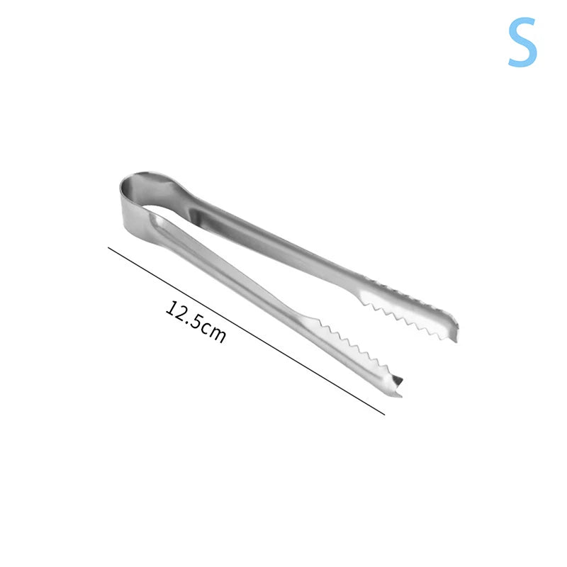New BBQ Food Tongs Barbecue Stainless Steel Kitchen Food Meat Non-slip Non-Stick Steak Clamp Cooking Tool Toothed Ice Towel Clip