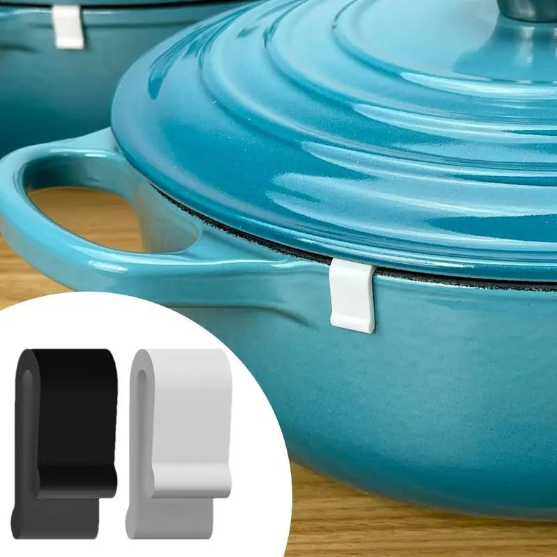 8PCS Oven Lid Flexible Bumper Protector Clips Food grade silicone cookware clip for Cookware Protectors for Oven Pots