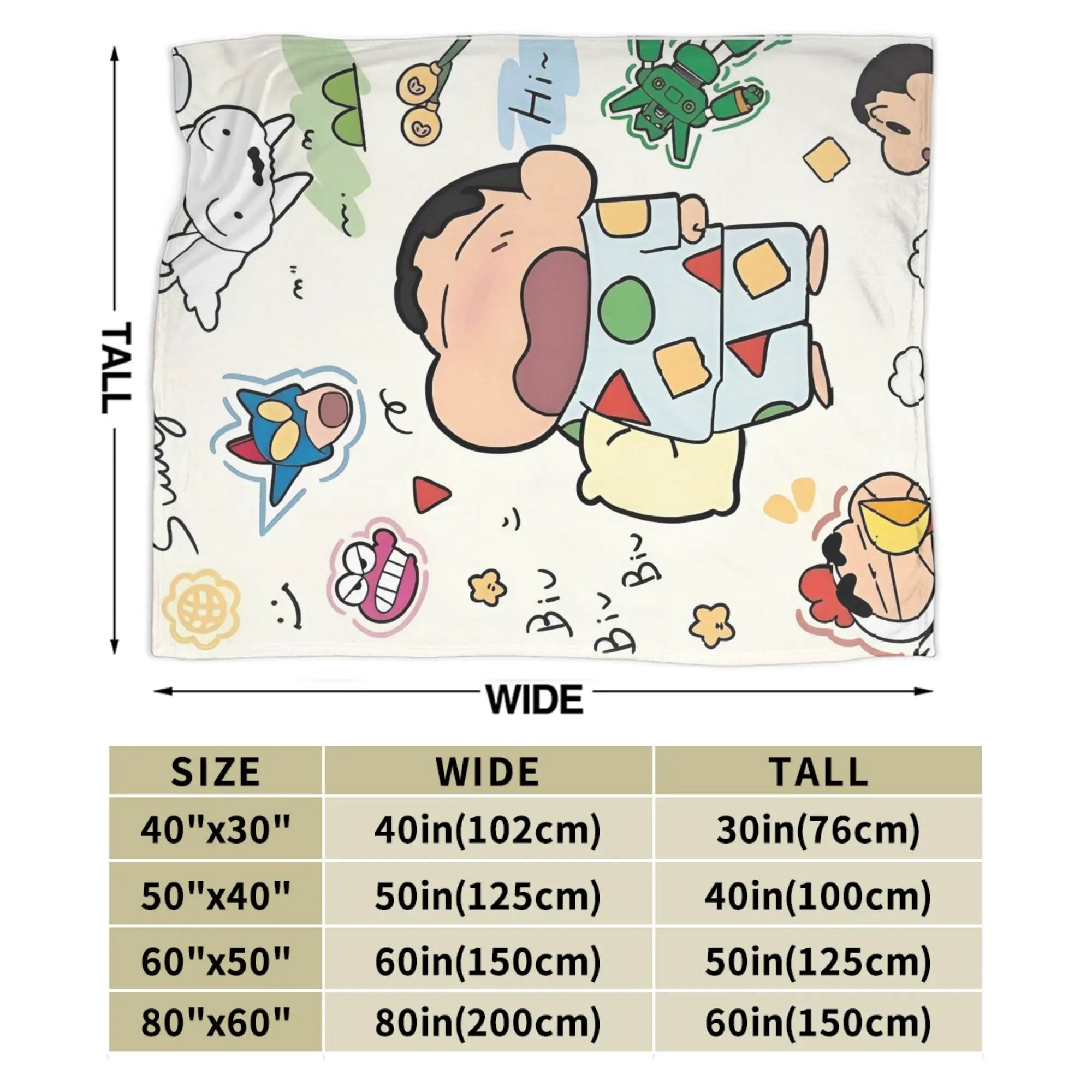 Cartoon Crayon Shin chan Knitted Blanket Fleece  Soft Throw Blankets for Outdoor Travel Bed Rug