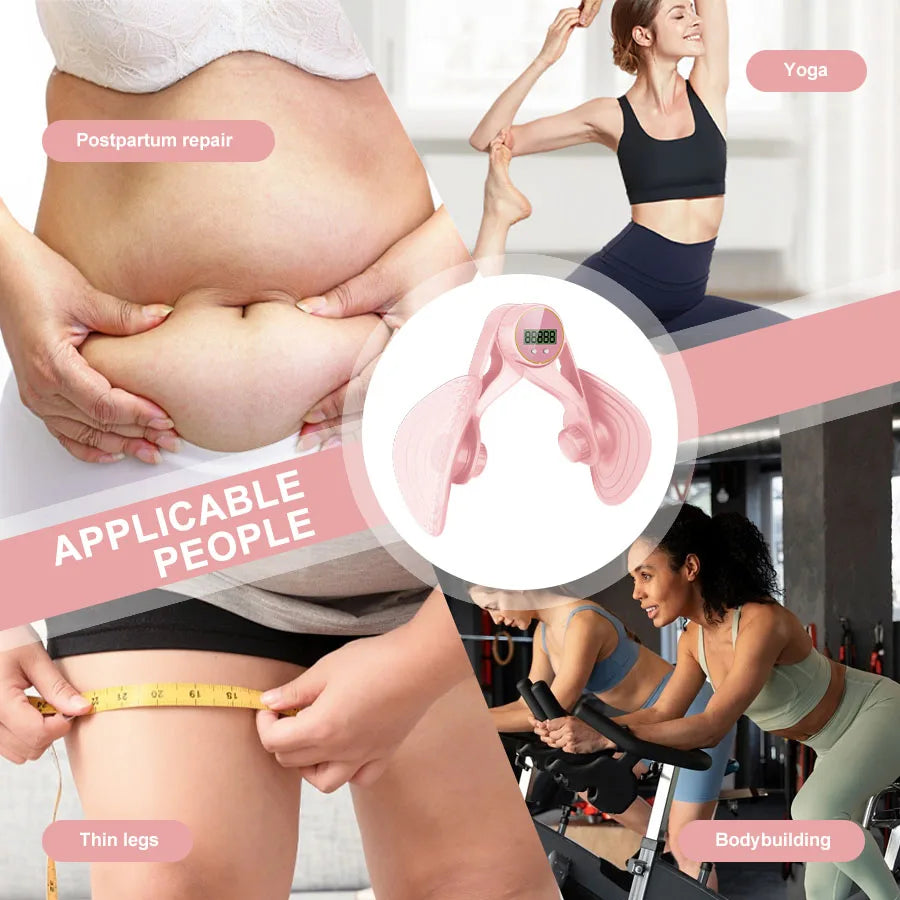 Multifunctional Leg Beauty Device Pelvic Floor Muscle Training Postpartum Repair Leg Clamp Countable Trainer Fitness Device