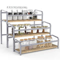Spice Ra Organizer For Countertop , 3-Tier Spice Storage Holder With Magnetic Connetion For Kitchen , Durable Syrup Ra With