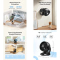 12-Inch 70ft Airflow Quiet 28dB Adjustable Tilt 3-Speed Table Fan for Bedroom, Home, Office, Kitchen