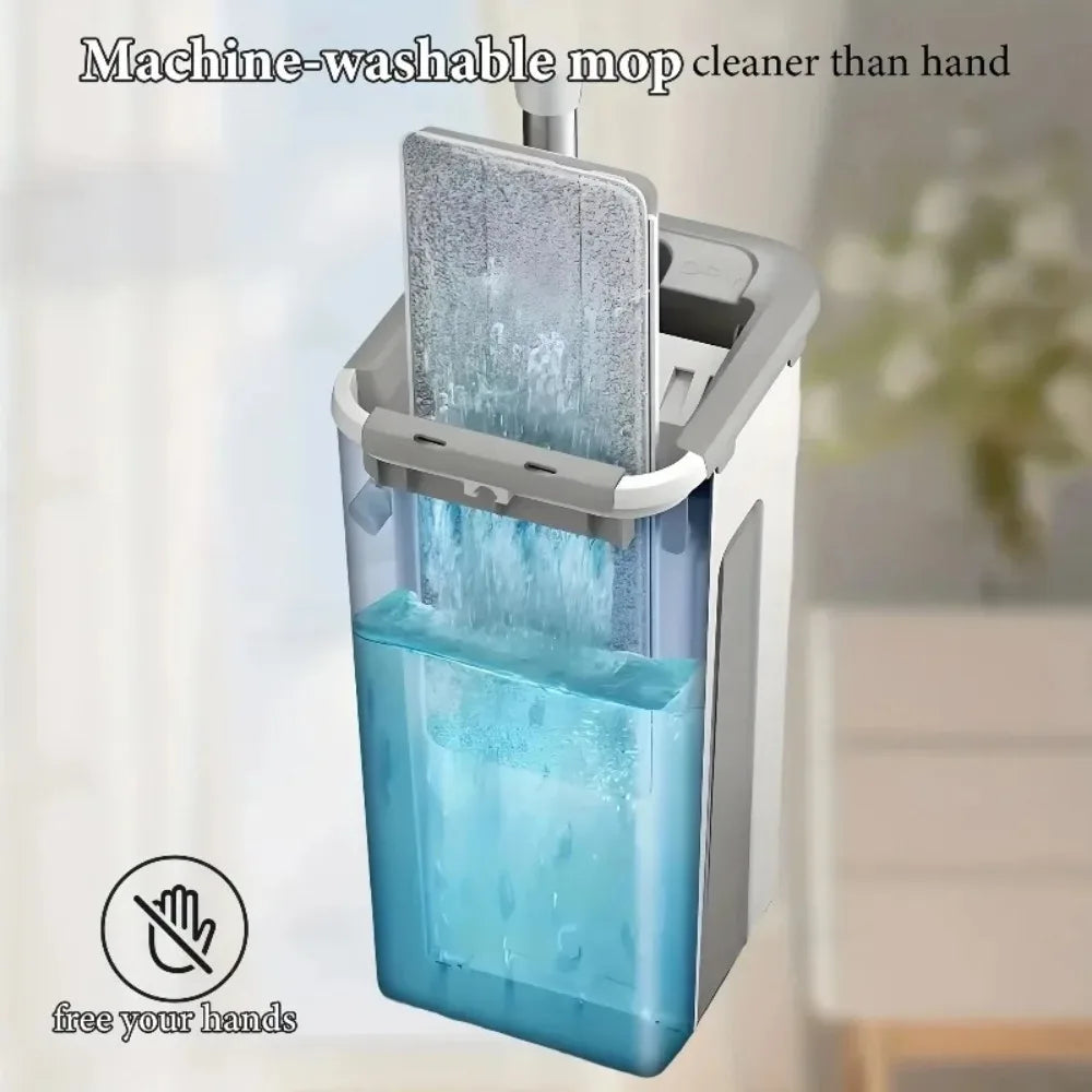 Hands-Free Spin Mop Set, 360° Swivel Head & Foot Wringer Bucket for Hard Floors, Telescopic Handle Home Cleaning cleaning швабра