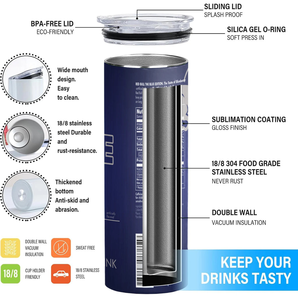 20oz Coconut Berry Energy Drink Vacuum Tumbler cup with Straw and Lid Stainless Steel Insulated Water Bottle for Hot Cold Drink