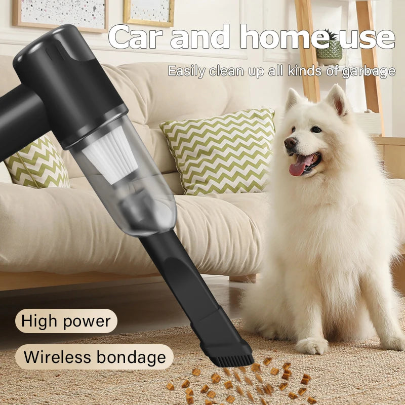 Handheld vacuum cleaner, two-in-one [blow|suck] portable small vacuum cleaner, dual-use for car and home|wet and dry
